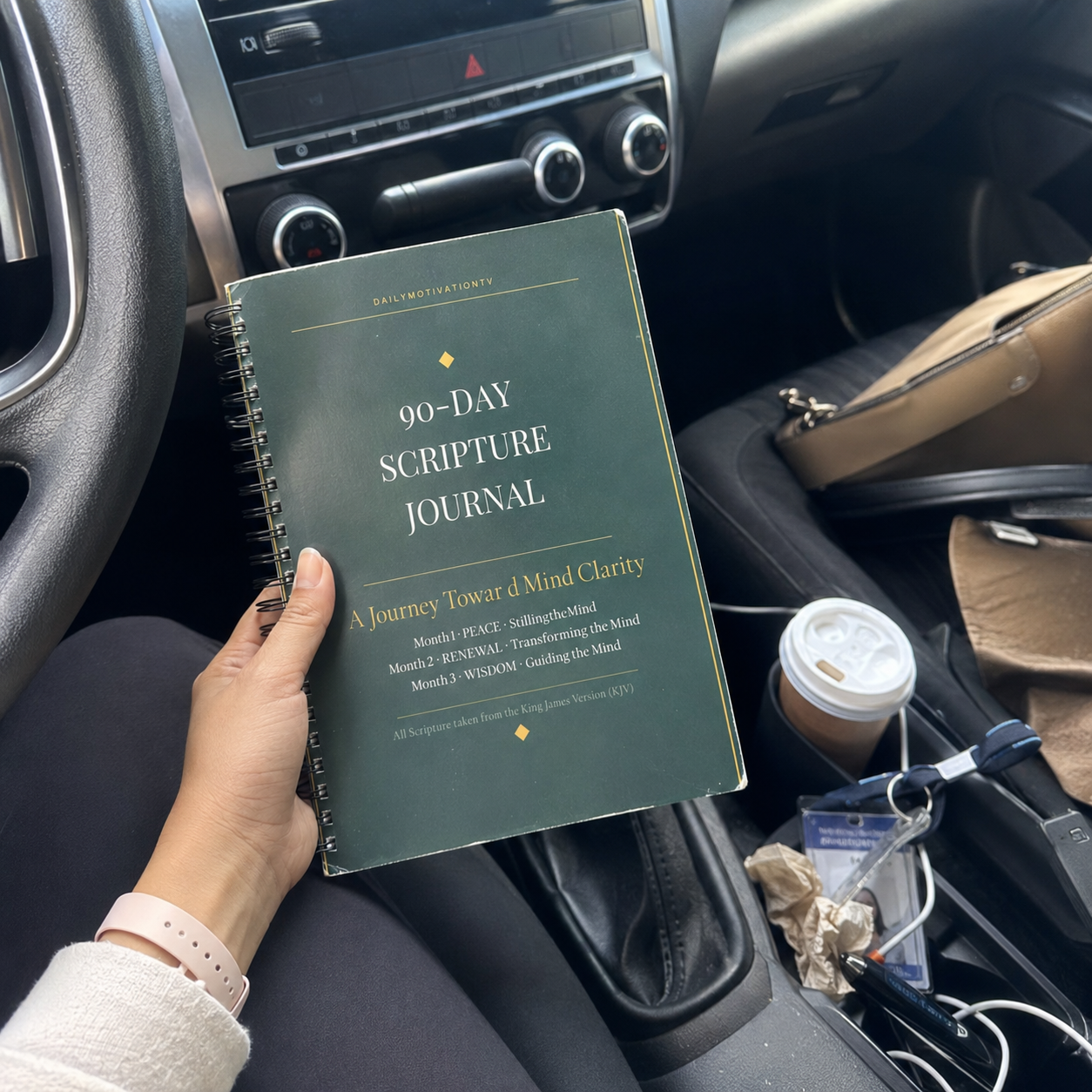 90-Day Scripture Journal — Original Version, Healing Devotional Workbook - Spiral Bound