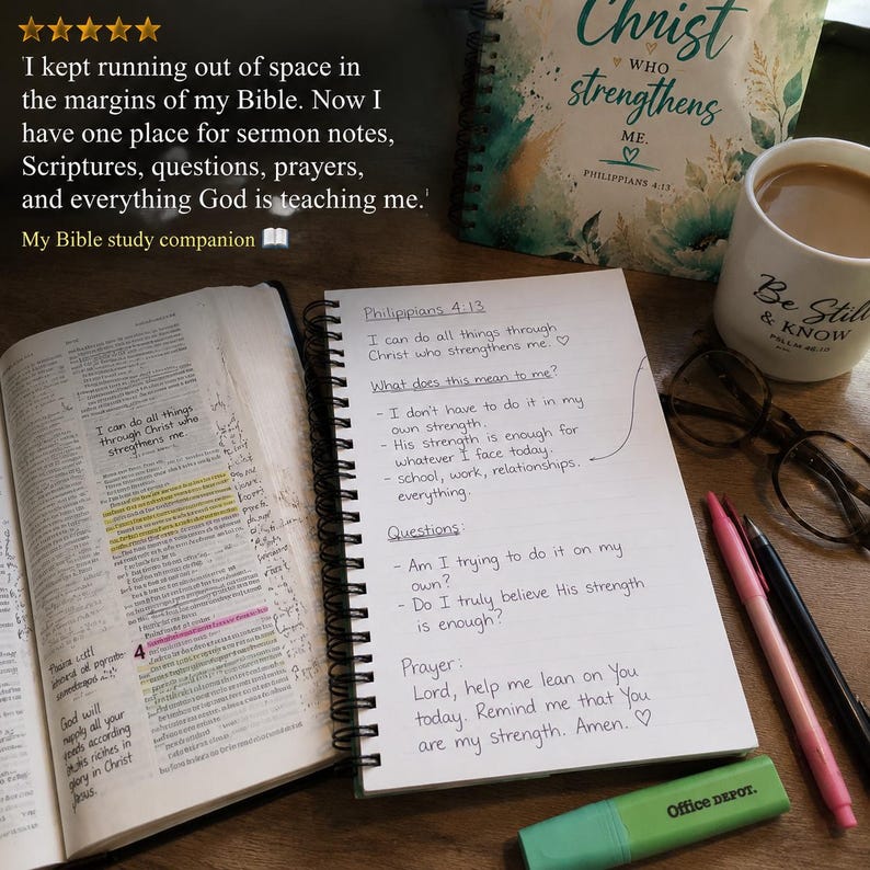 Christian Prayer Journal softcover and spiral binding options
