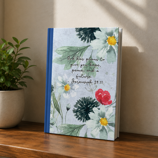 Jeremiah 29:11 Scripture Journal – Hope & A Future Botanical Softcover Notebook (6x9, 100 Pages)