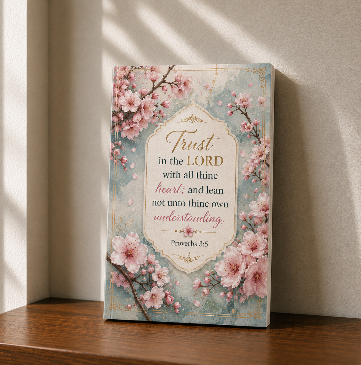 Proverbs 3:5 Christian Journal for Women | “Trust in the Lord” Floral Faith Journal – 6×9 Softcover or Hardcover Gift