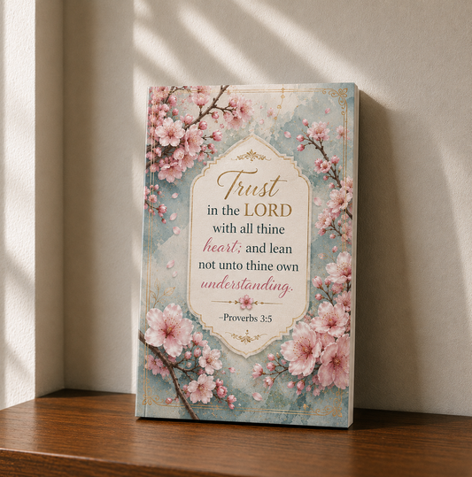 Proverbs 3:5 Christian Journal for Women | “Trust in the Lord” Floral Faith Journal – 6×9 Softcover or Hardcover Gift