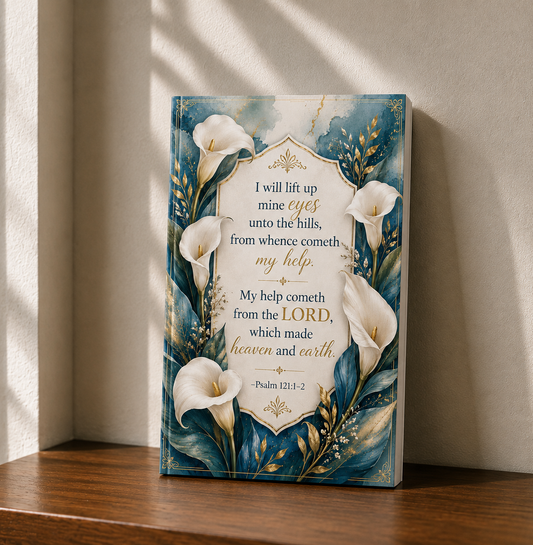 Psalm 121:1-2 Christian Journal | “My Help Cometh From the Lord” Faith Journal – 6×9 Softcover or Hardcover Gift