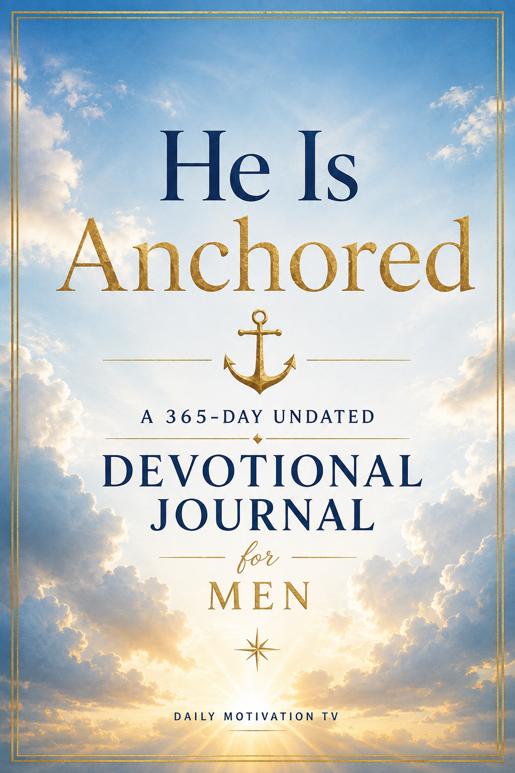 He Is Anchored | 365-Day Devotional Journal for Men – Undated KJV Scripture, Prayer & Reflection Journal | 6×9 Lay-Flat Spiral Bound