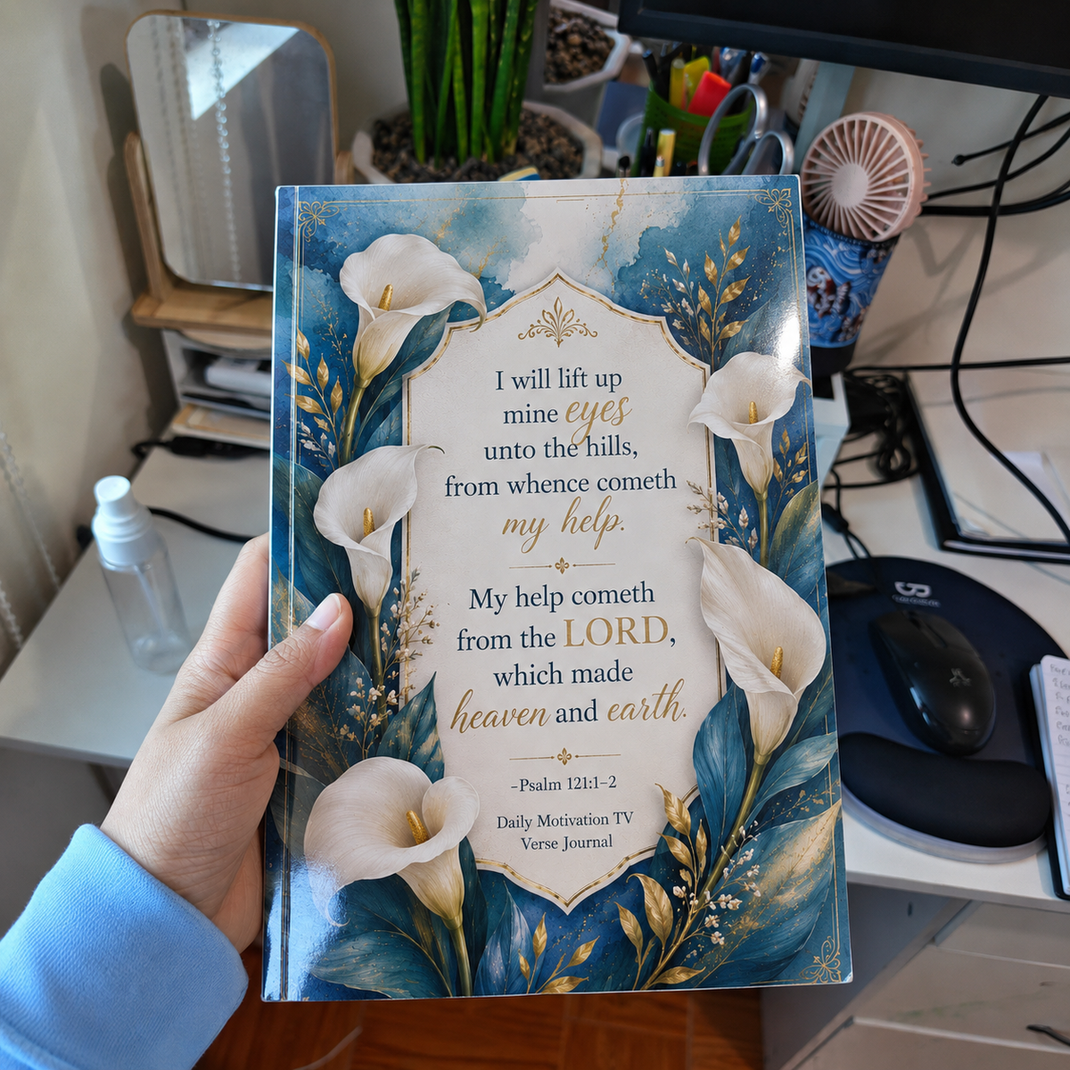 Psalm 121:1-2 Christian Journal | “My Help Cometh From the Lord” Faith Journal – 6×9 Softcover or Hardcover Gift
