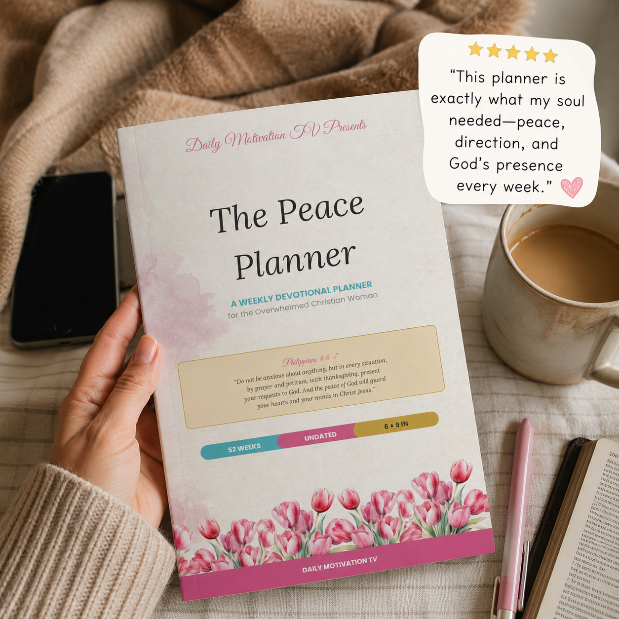 The Peace Planner — Devotional Planner, Undated Weekly Journal