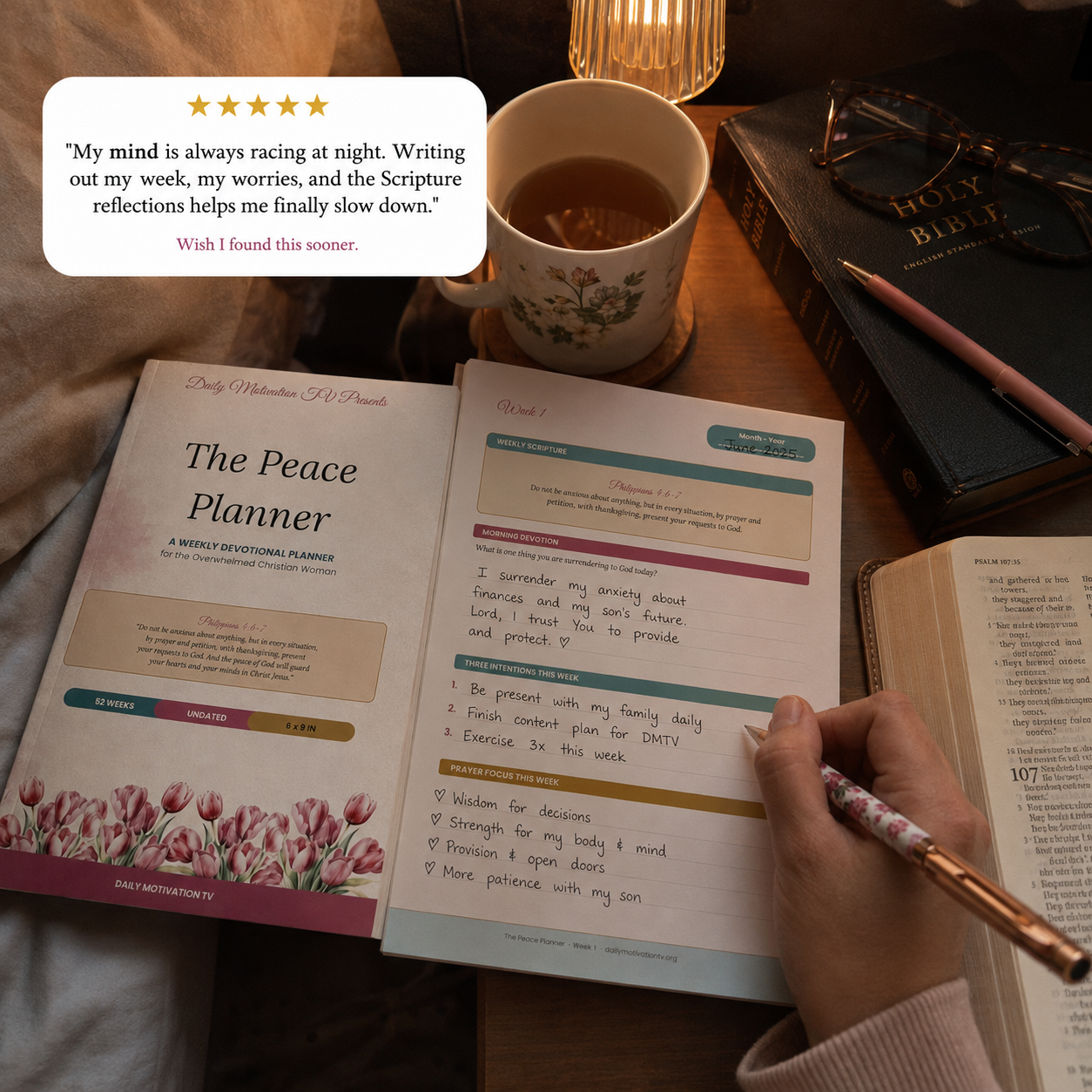 The Peace Planner — Devotional Planner, Undated Weekly Journal