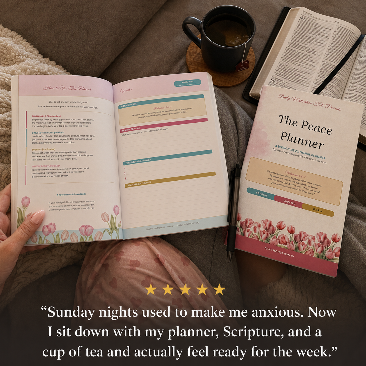 The Peace Planner — Devotional Planner, Undated Weekly Journal