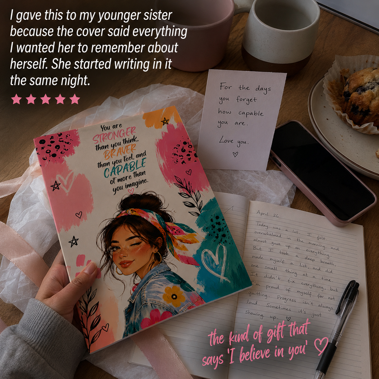 Glow Up Era Blank Lined Journal — Self Care Manifestation Notebook