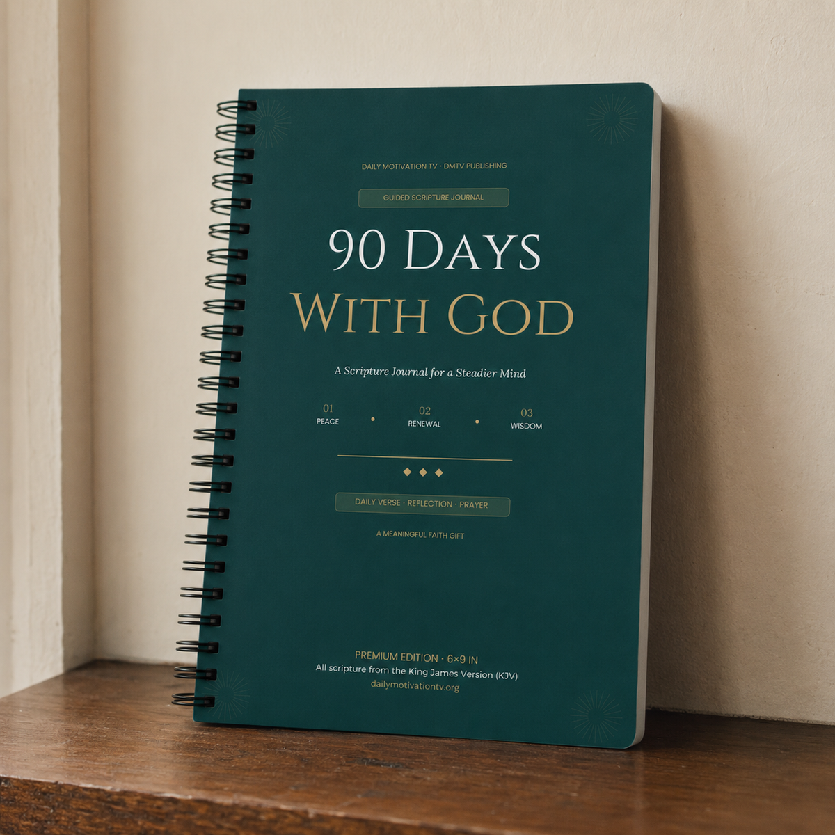 Improved Version - 90 Days with God - Spiral Bound / Full Color Interior 6x9in