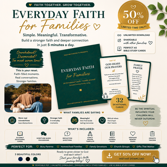 Family Devotional — 30 Day Family Faith Journal - Printable PDF / Digital