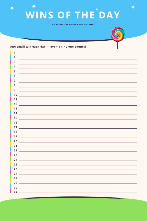 Sweet Life Gummy Tracker — Printable PDF / Digital