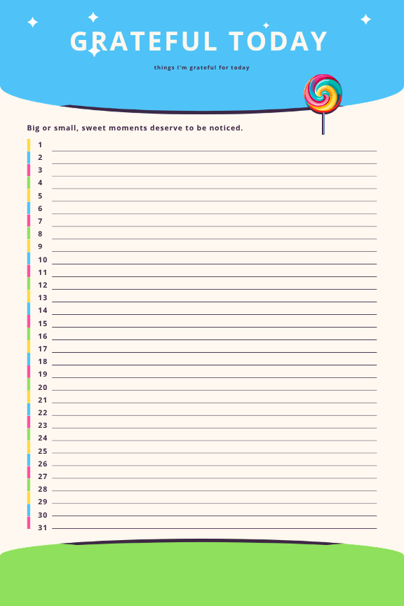 Sweet Life Gummy Tracker — Printable PDF / Digital