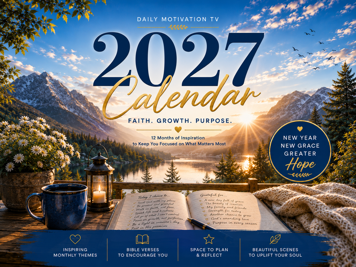 2027 Christian Wall Calendar – Faith, Growth & Purpose | Scripture Calendar