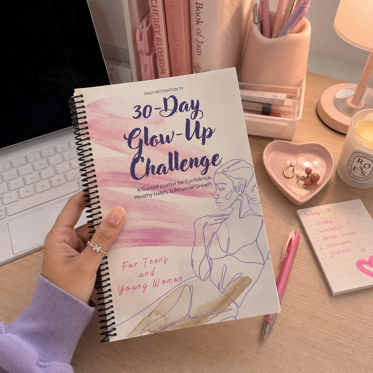 30 Day Glow Up Challenge Journal — for Teens & Women
