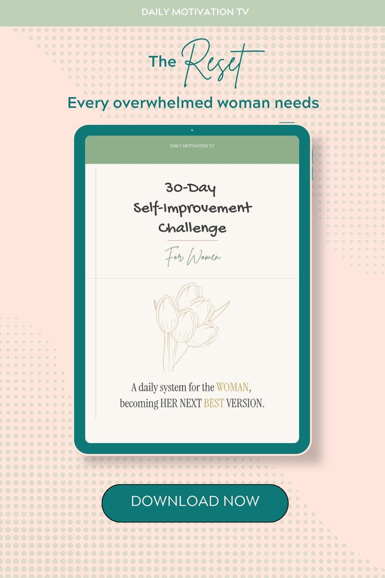 The Reset every overwhelmed woman needs tablet display with tulip drawing
