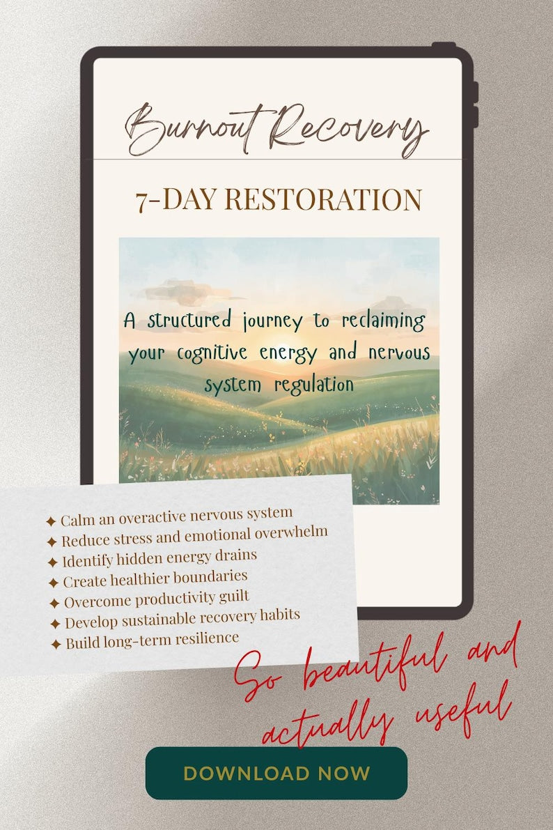 Burnout Recovery workbook additional preview