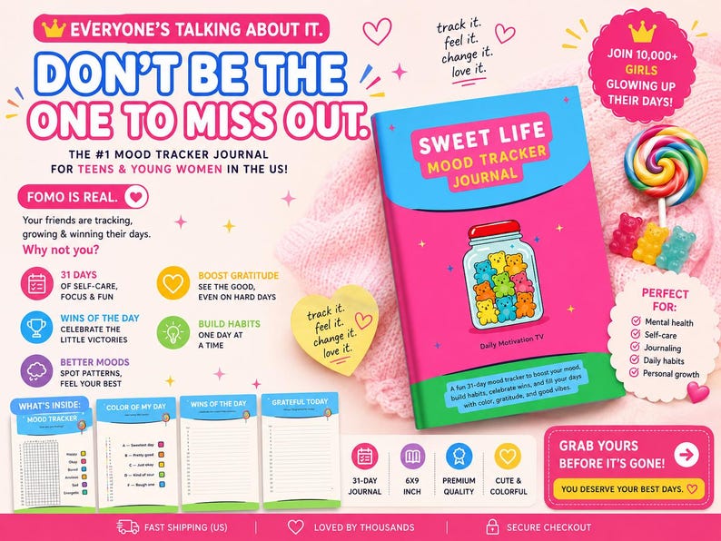 Sweet Life Gummy Tracker printed paperback cover with jar of gummy bears