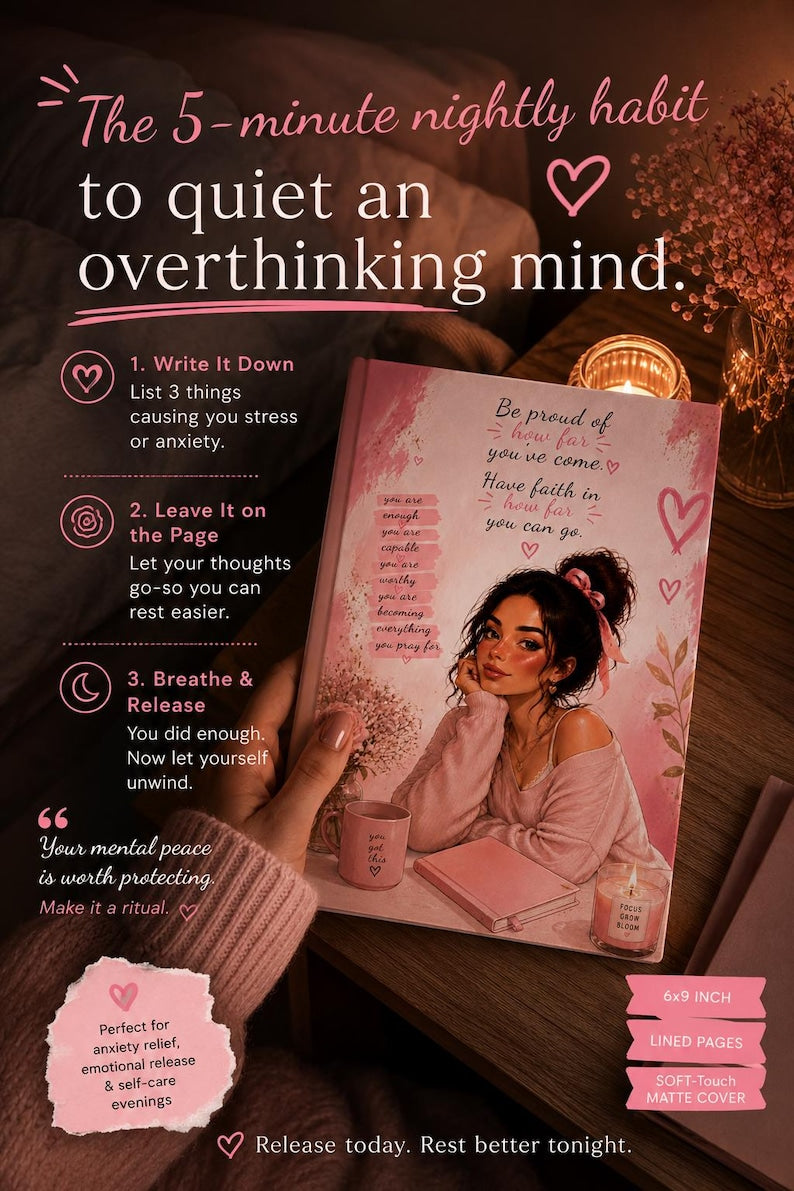 Self Love Journal cover detail with affirmations