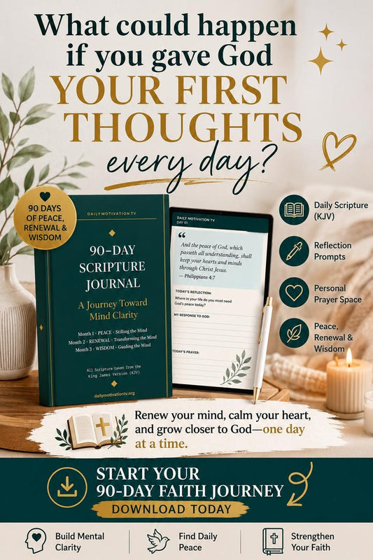 90 Day Scripture Journal Aesthetic dark green cover with gold text and tablet mockup
