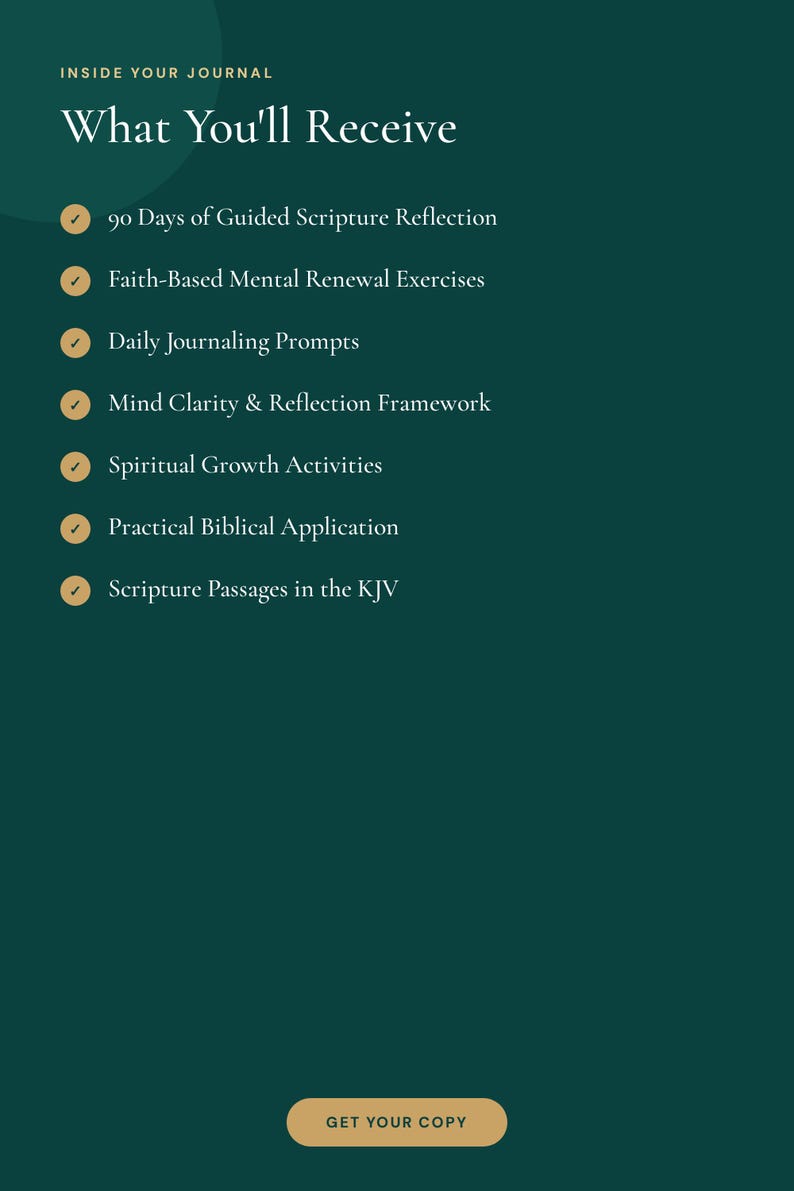 90 Days With God journal what you'll receive infographic