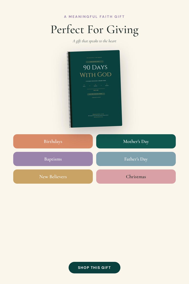 90 Days With God meaningful faith gift for birthdays and holidays
