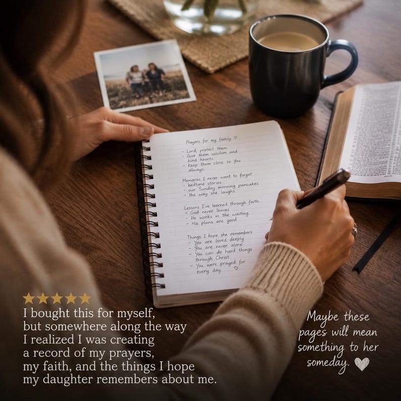 Faith Gratitude Notebook lined journal for women 6x9